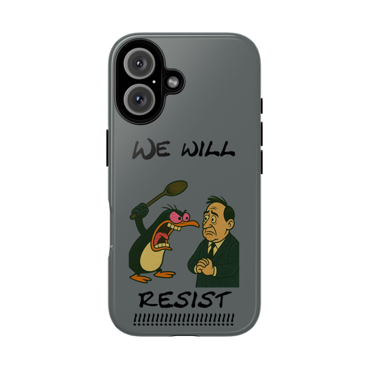 Phone Case - "We Will Resist" Cartoon Protest Design