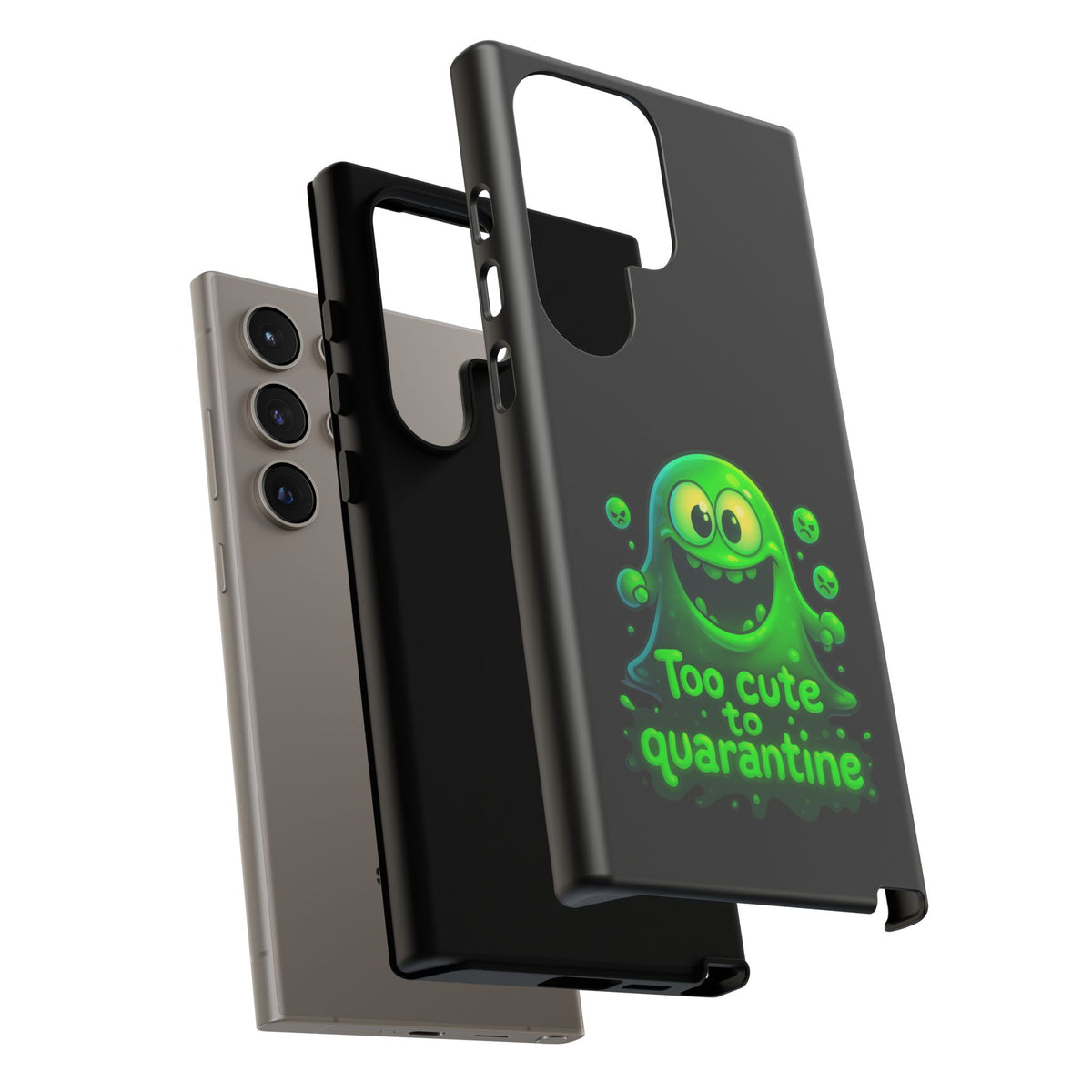 Phone Case — 'Too Cute to Quarantine' Green Monster Protective Cover