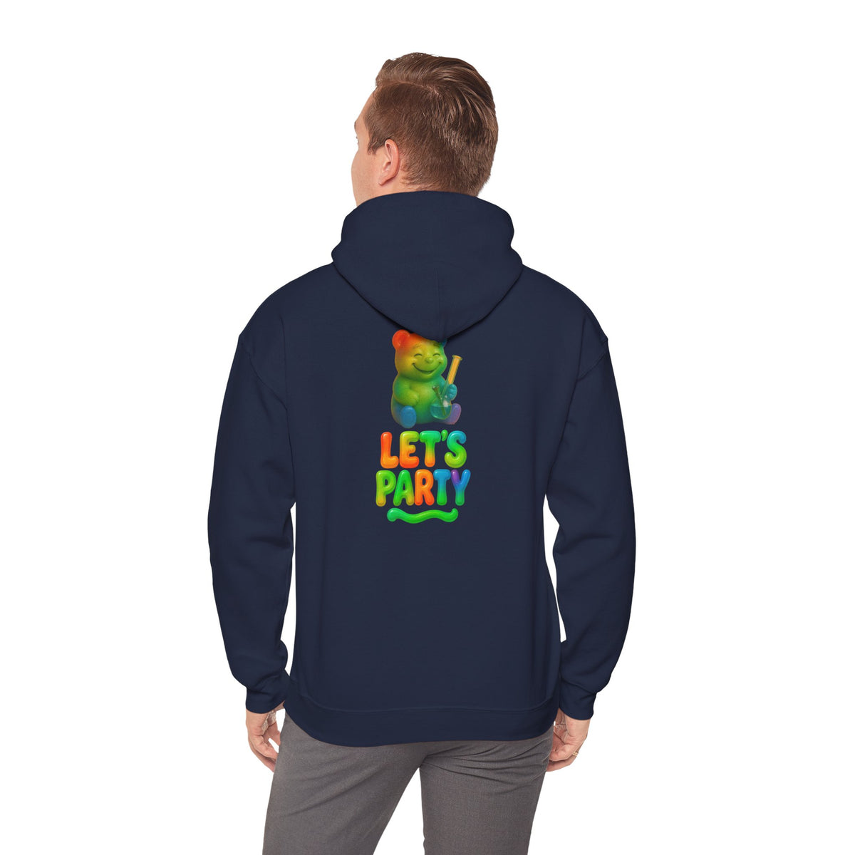Hoodie — Colorful 'Let's Party' Gummy Bear Graphic Hoodie
