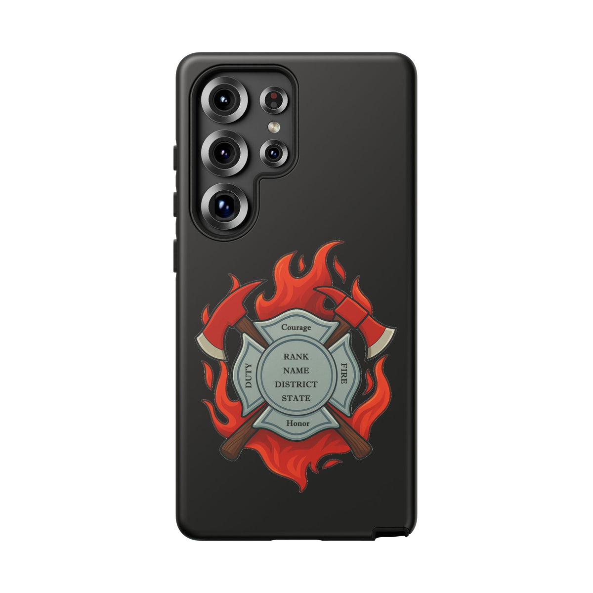 Firefighter Maltese Cross Phone Case — Custom Rank/Name/District Design