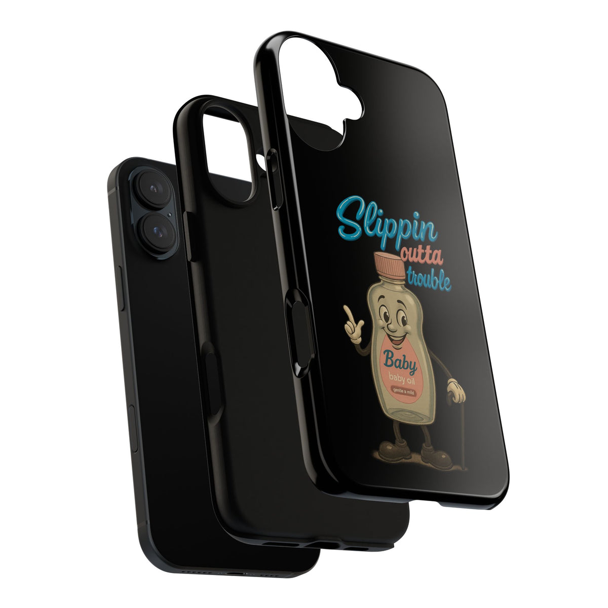 Phone Case — Retro 'Slippin Outta Trouble' Baby Bottle Design