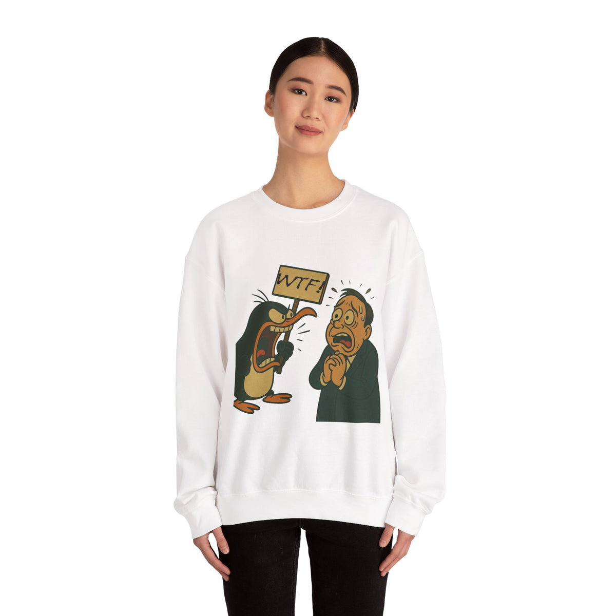 WTF Angry Penguin Crewneck Sweatshirt