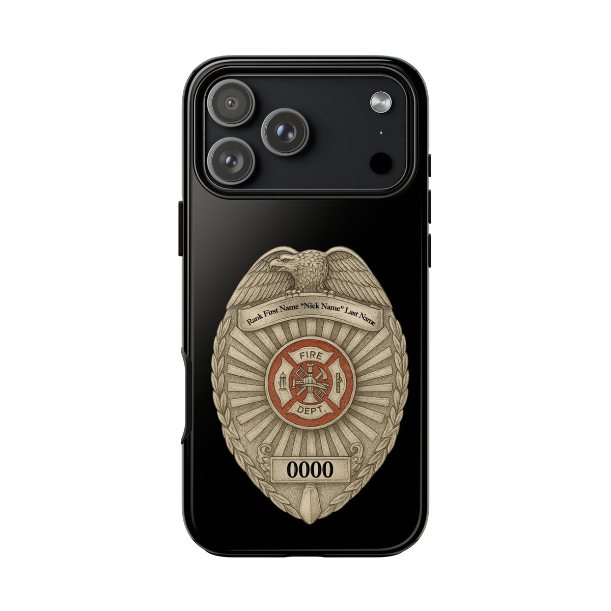 Firefighter Badge Phone Case – Personalized Dept. Emblem Tough Case