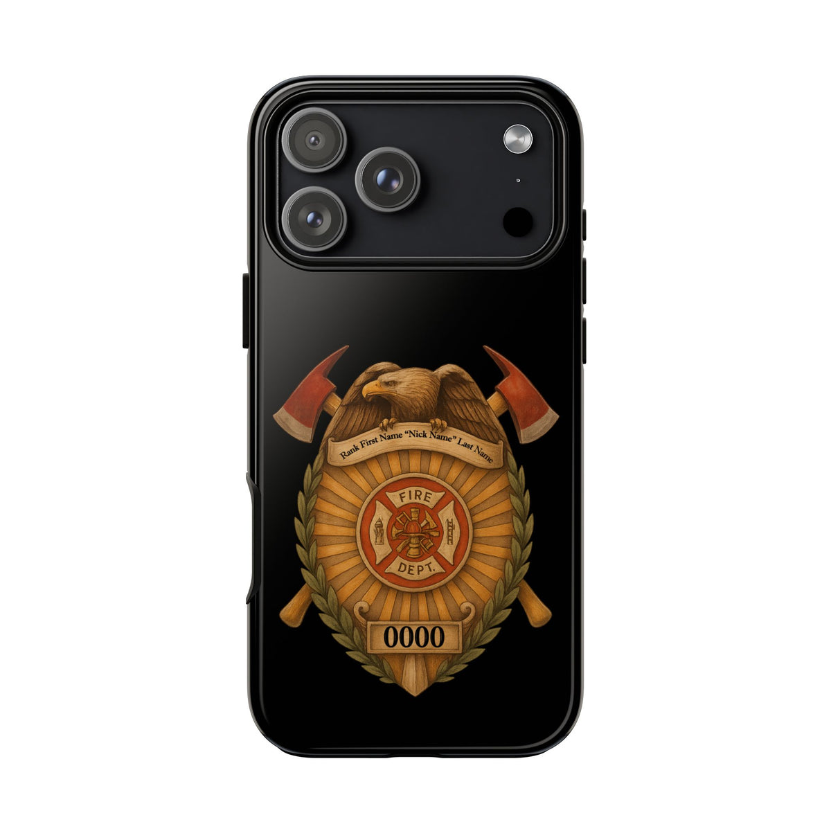 Firefighter Badge Phone Case — Tough Cases Customizable Emblem Design