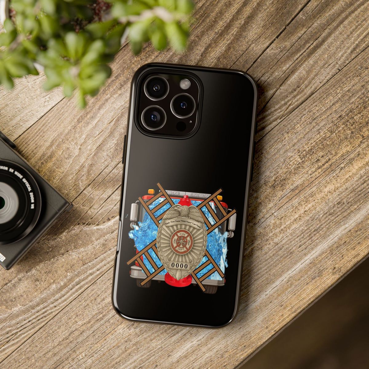 Firefighter Badge Phone Case – Maltese Cross Rescue Design