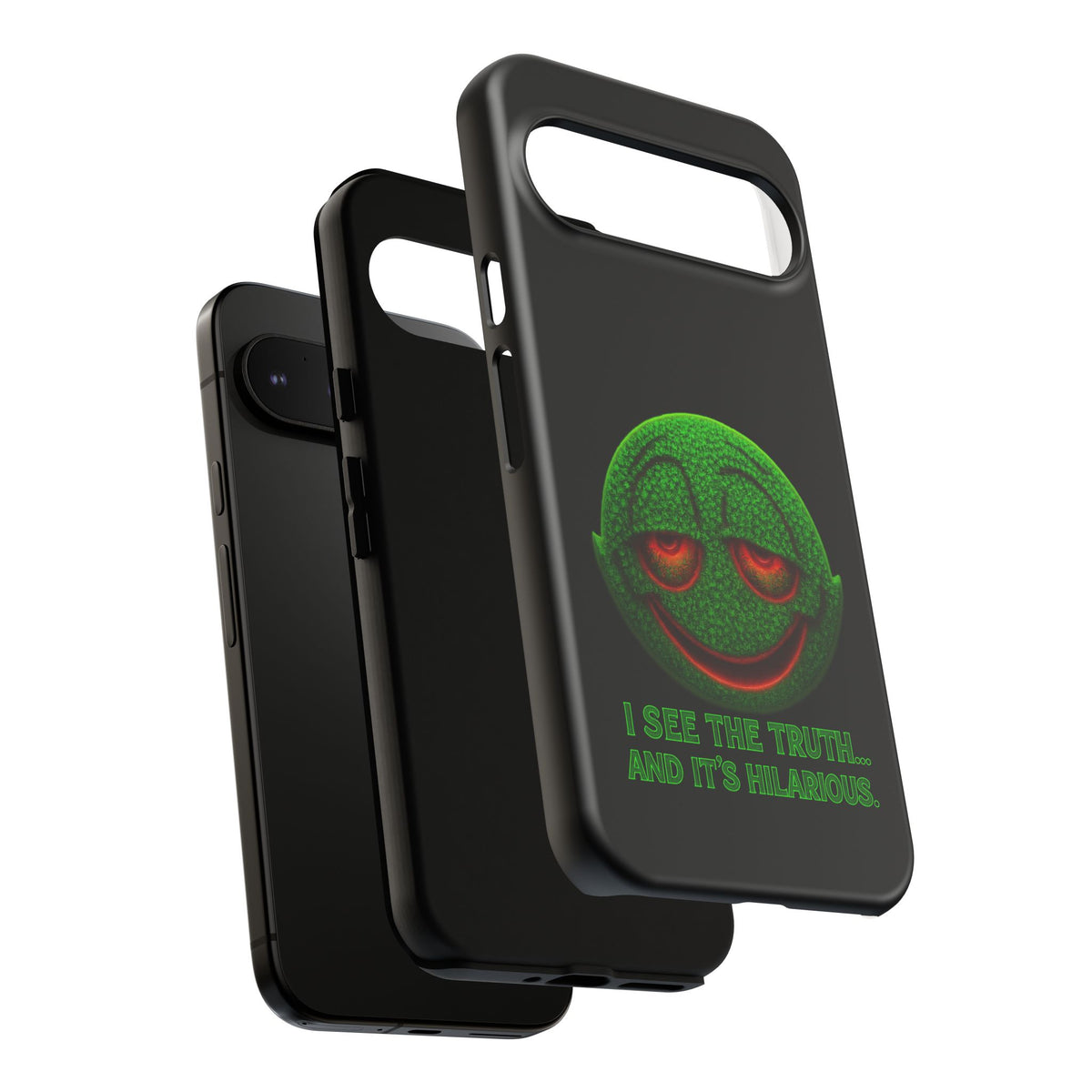 Phone Case — Green Smiley 'I See The Truth... And It's Hilarious' Protective Cover