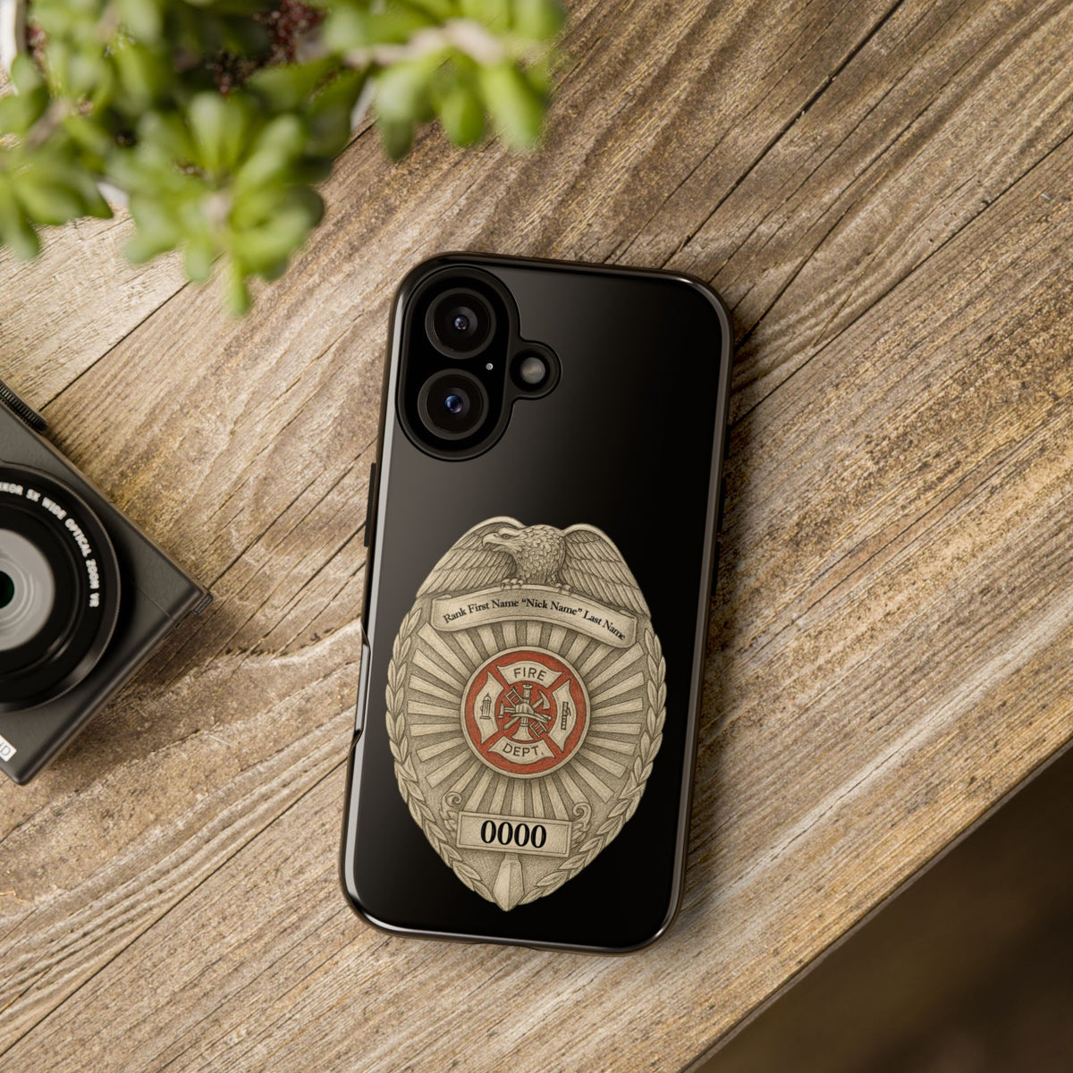 Firefighter Badge Phone Case – Personalized Dept. Emblem Tough Case