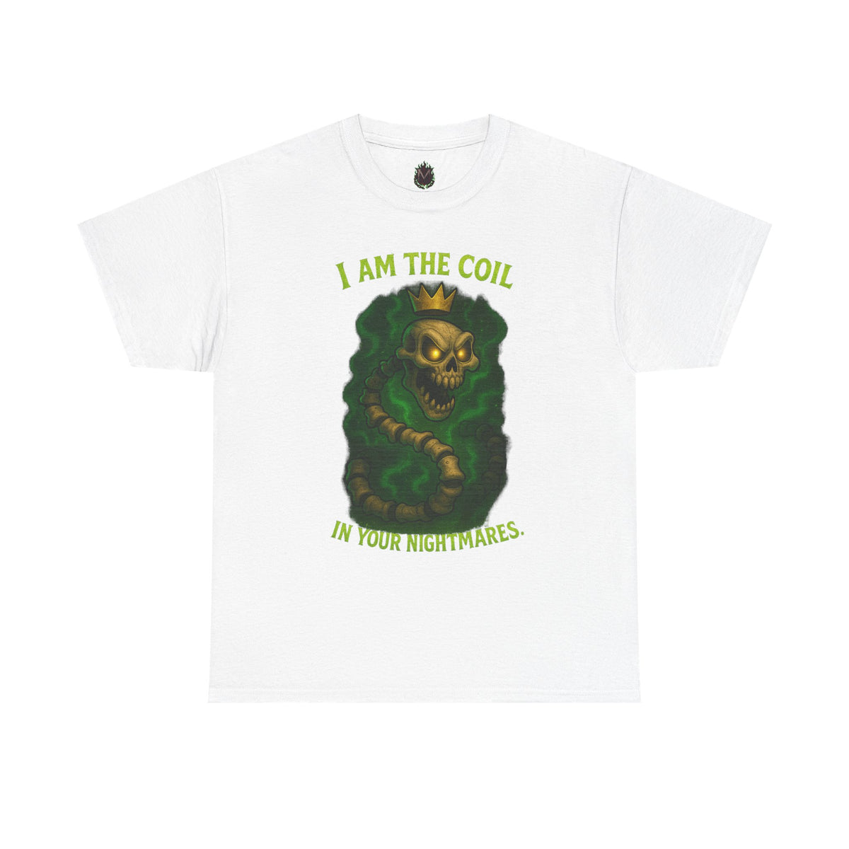 Skull Snake Crown Tee | I Am The Coil Nightmare Illustration