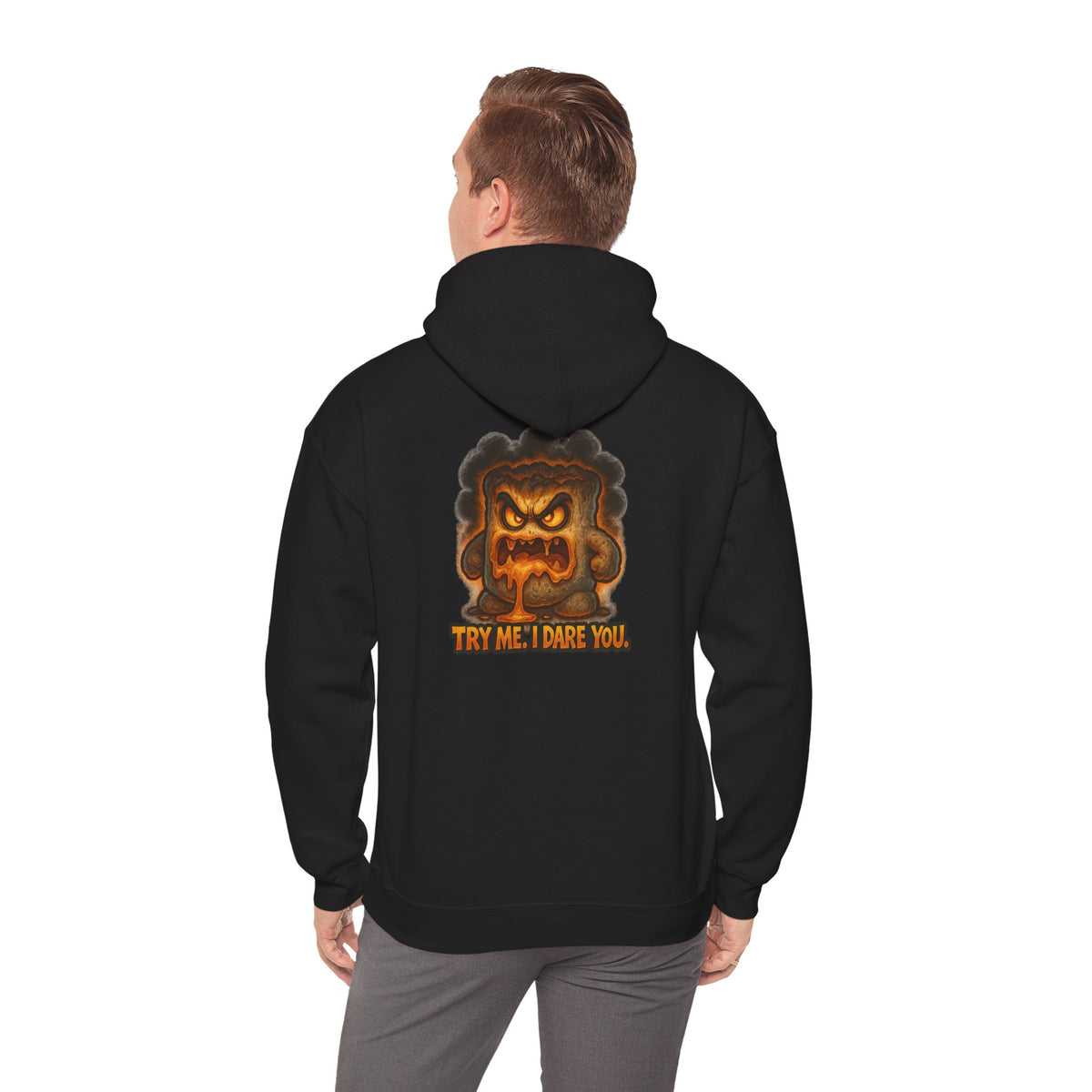Angry Marshmallow Hoodie - "Try Me I Dare You" Graphic Hooded Sweatshirt