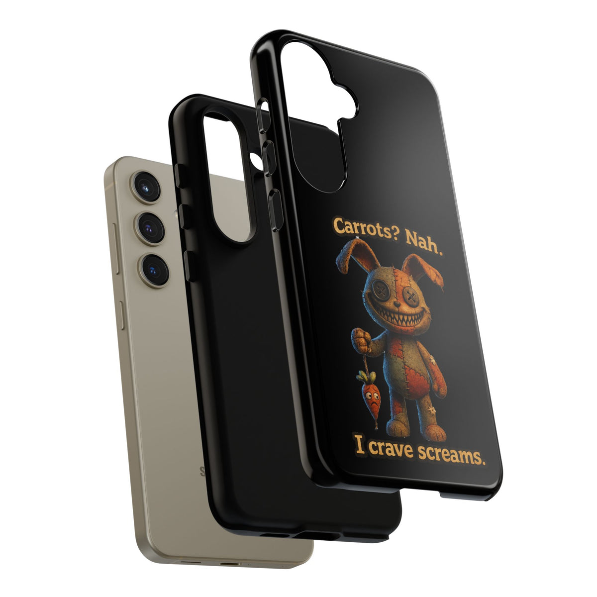 Phone Case — Creepy Bunny "Carrots? Nah. I crave screams." Horror iPhone Case