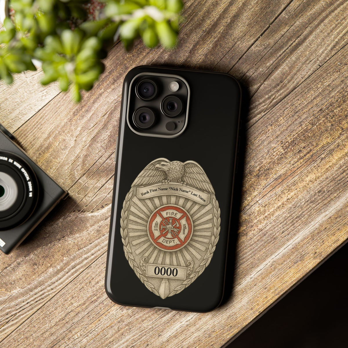 Firefighter Badge Phone Case – Personalized Dept. Emblem Tough Case