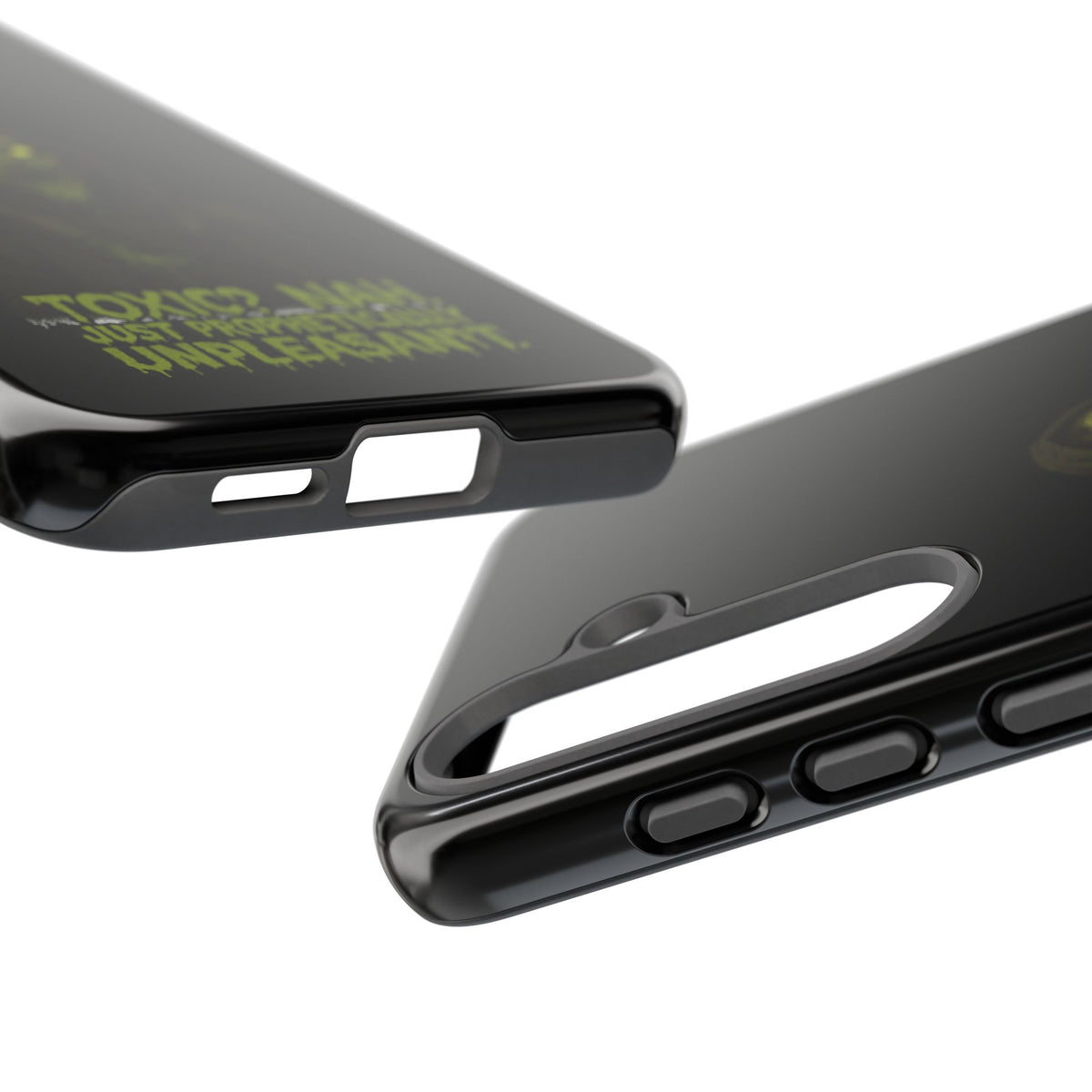 Phone Case — 'Toxic? Nah, Just Prophetically Unpleasant' Neon Grim Reaper Protective Cover
