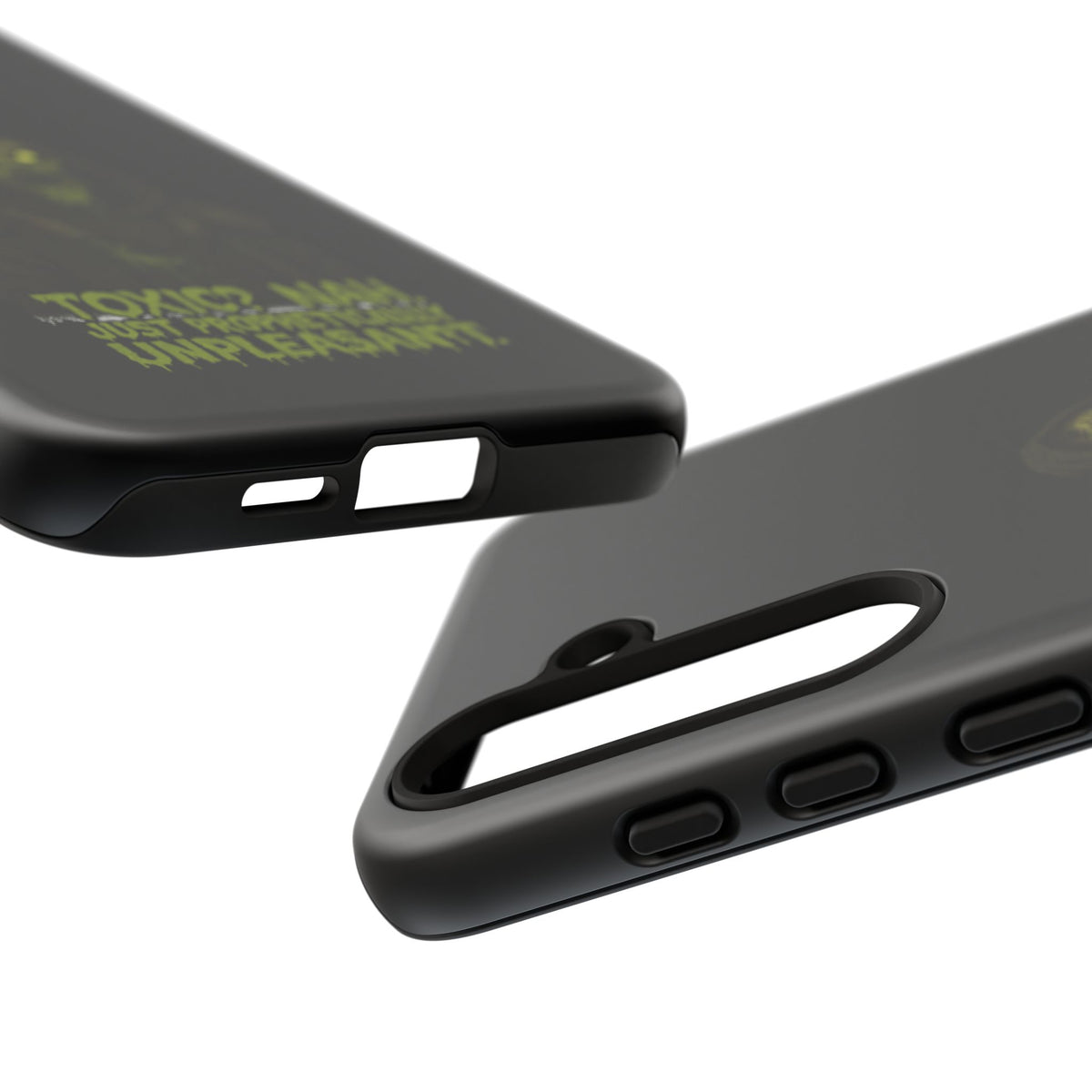Phone Case — 'Toxic? Nah, Just Prophetically Unpleasant' Neon Grim Reaper Protective Cover