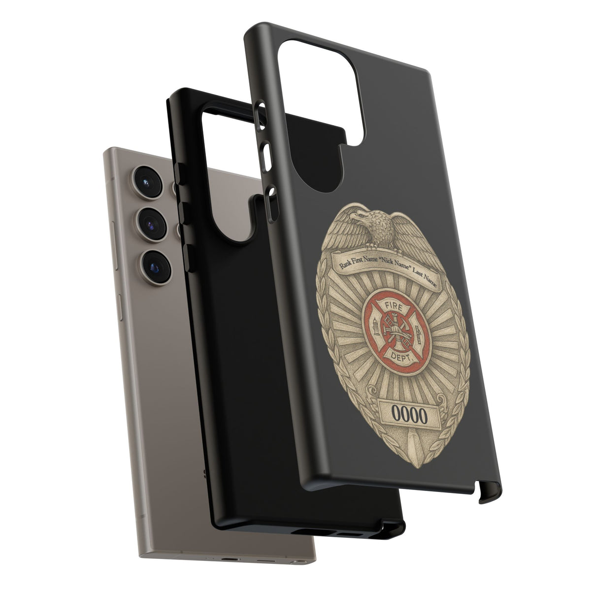 Firefighter Badge Phone Case – Personalized Dept. Emblem Tough Case