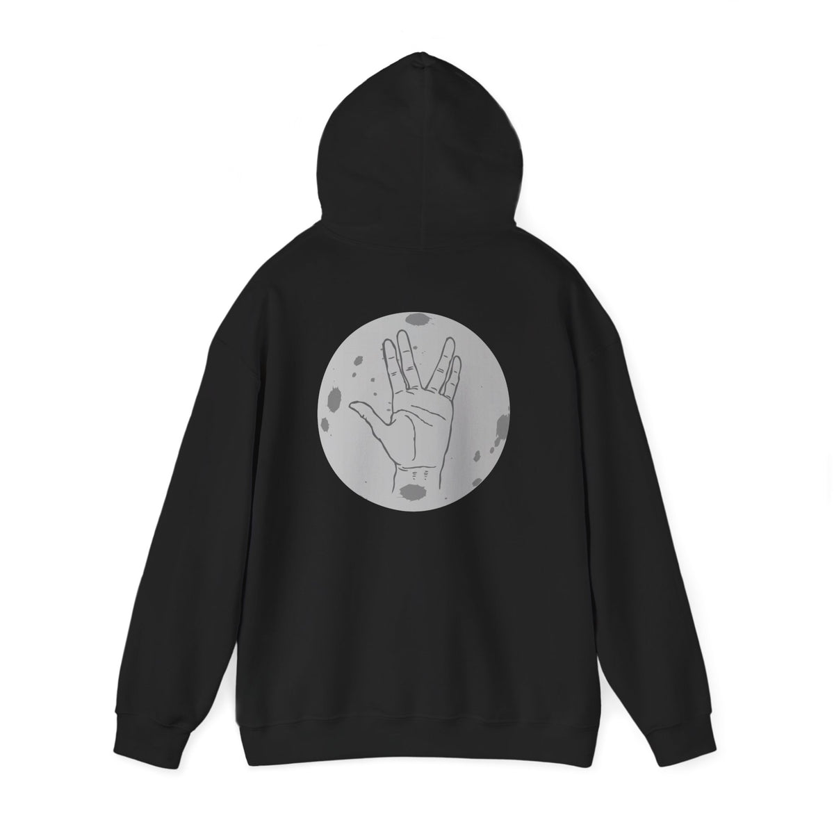 Vulcan Salute Hoodie — Retro Space Hand Graphic Pullover