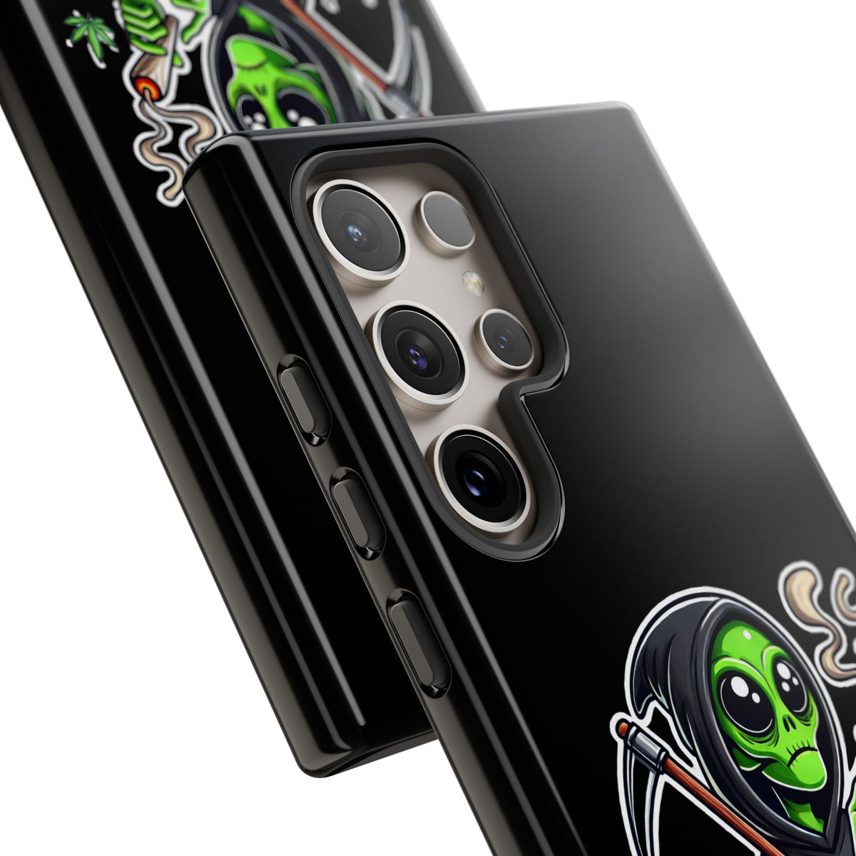 Reaper Alien Phone Case – Cute Grim Reaper Smoking Weed iPhone Case