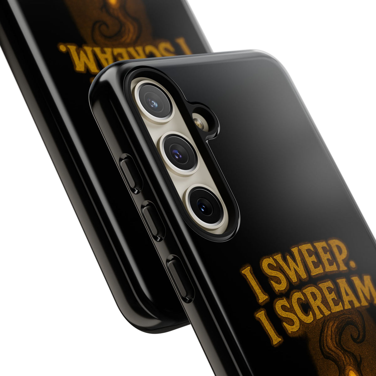 Phone Case — "I Sweep. I Scream. I Smile in That Order." Halloween Horror Design