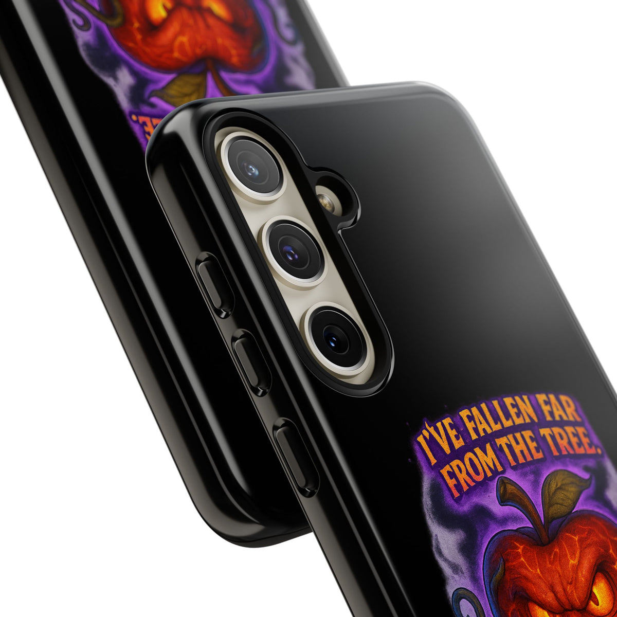 Phone Case — 'I've Fallen Far From the Tree, Straight Into Madness' Pumpkin Horror Design
