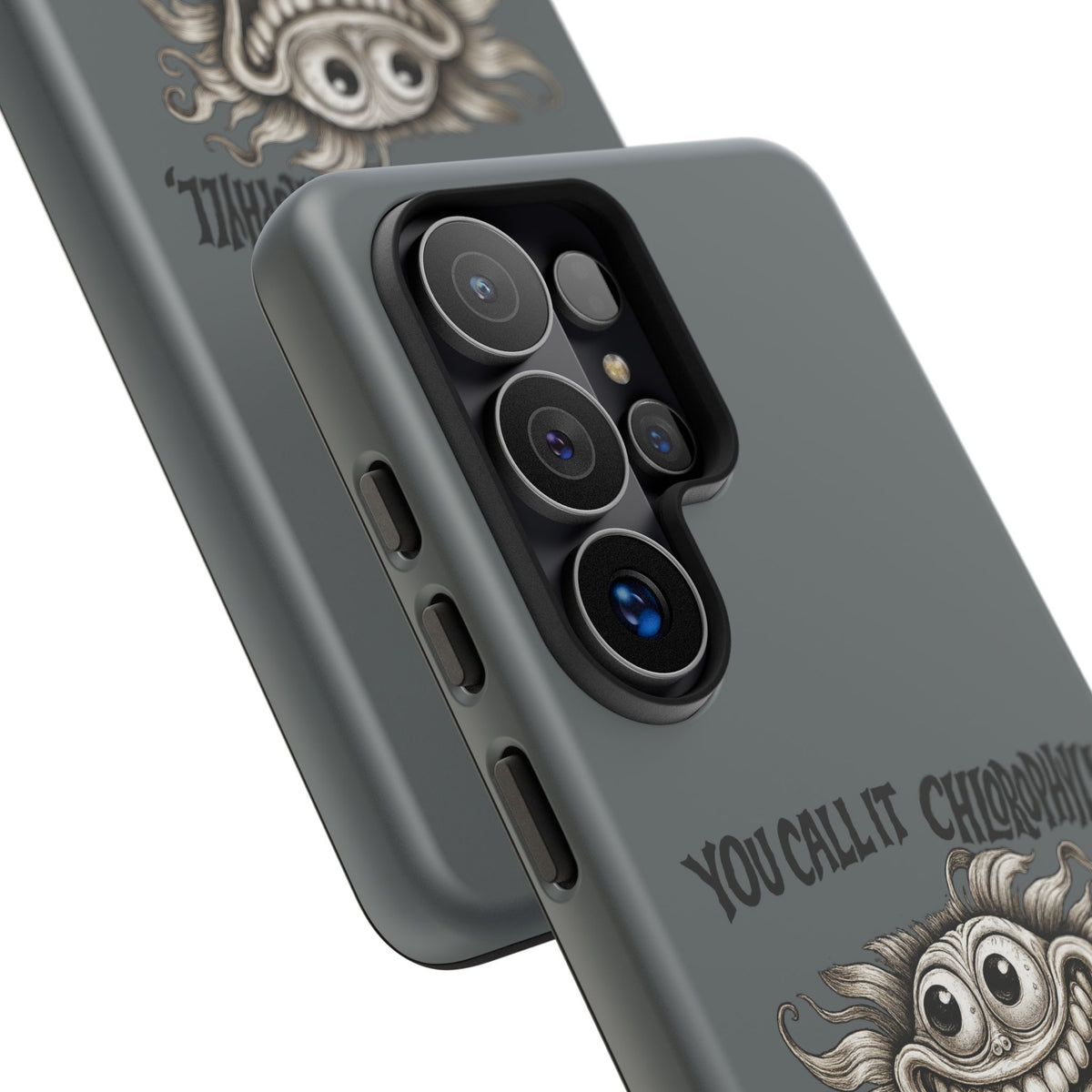 Phone Case — 'You Call It Chlorophyll, I Call It Anxiety' Vintage Grinning Plant Design