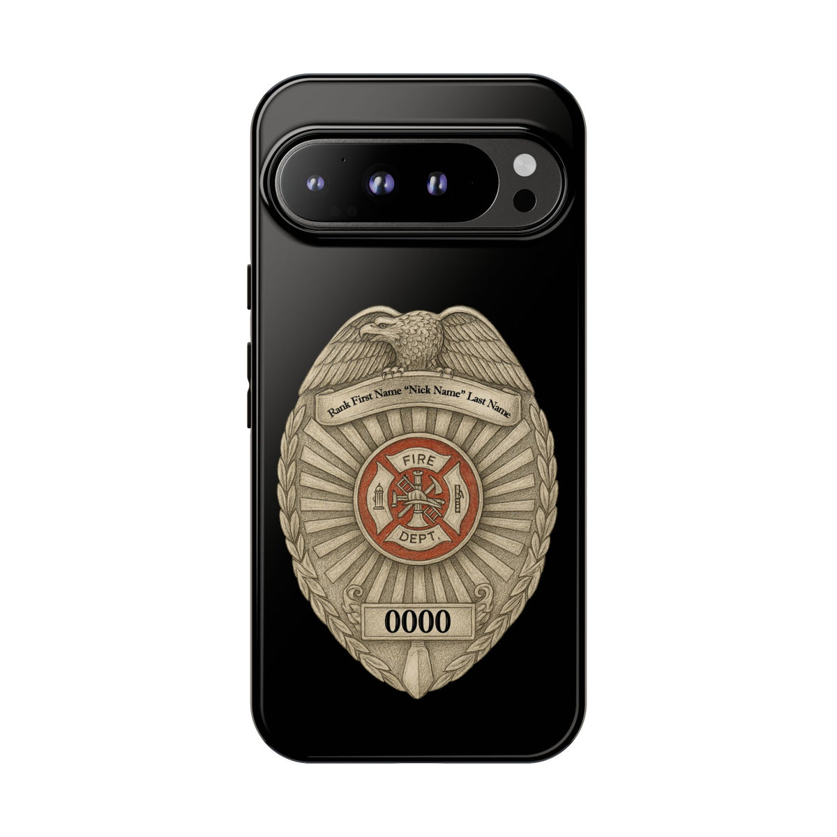 Firefighter Badge Phone Case – Personalized Dept. Emblem Tough Case