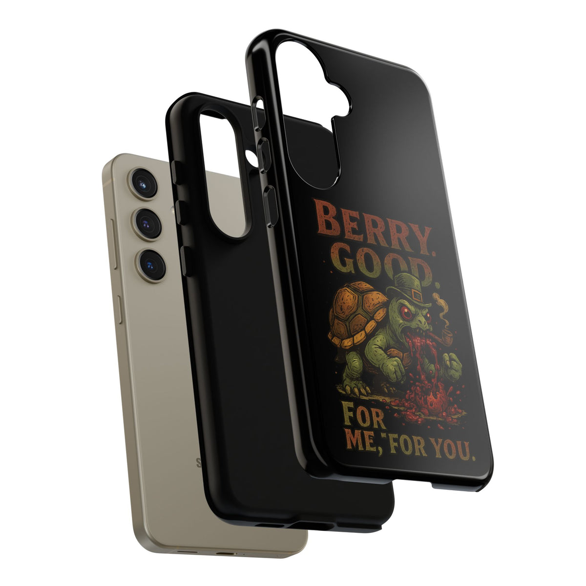 Phone Case — 'Berry Good' Zombie Turtle Graphic Tough Protective Case