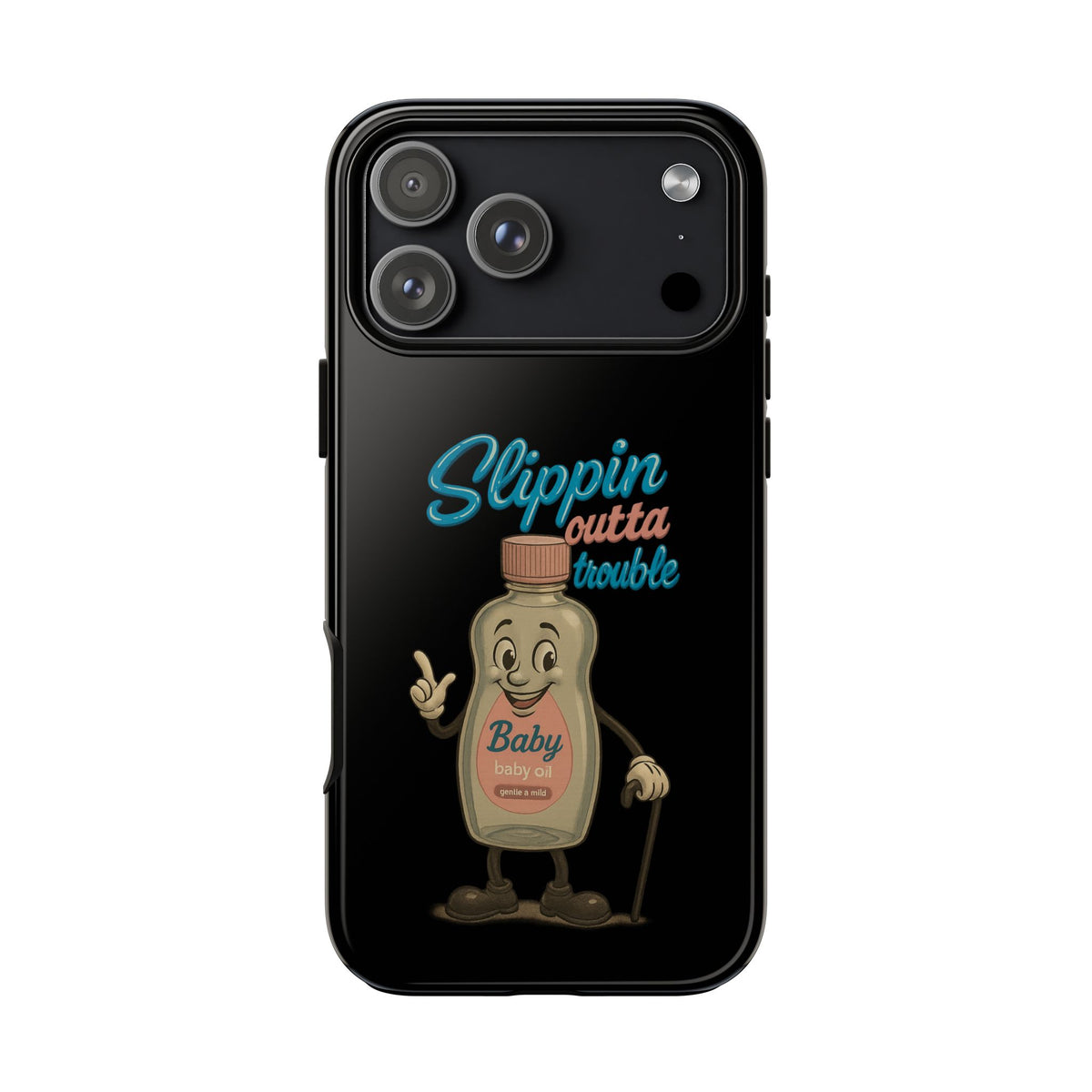 Phone Case — Retro 'Slippin Outta Trouble' Baby Bottle Design
