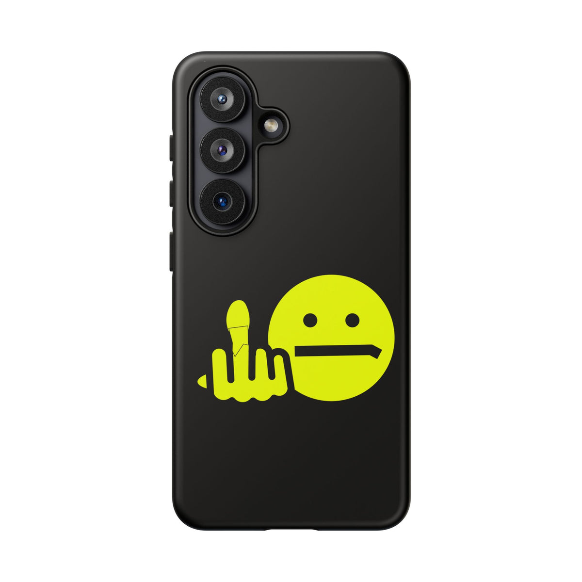 Phone Case — Neon Middle Finger Emoji Graphic