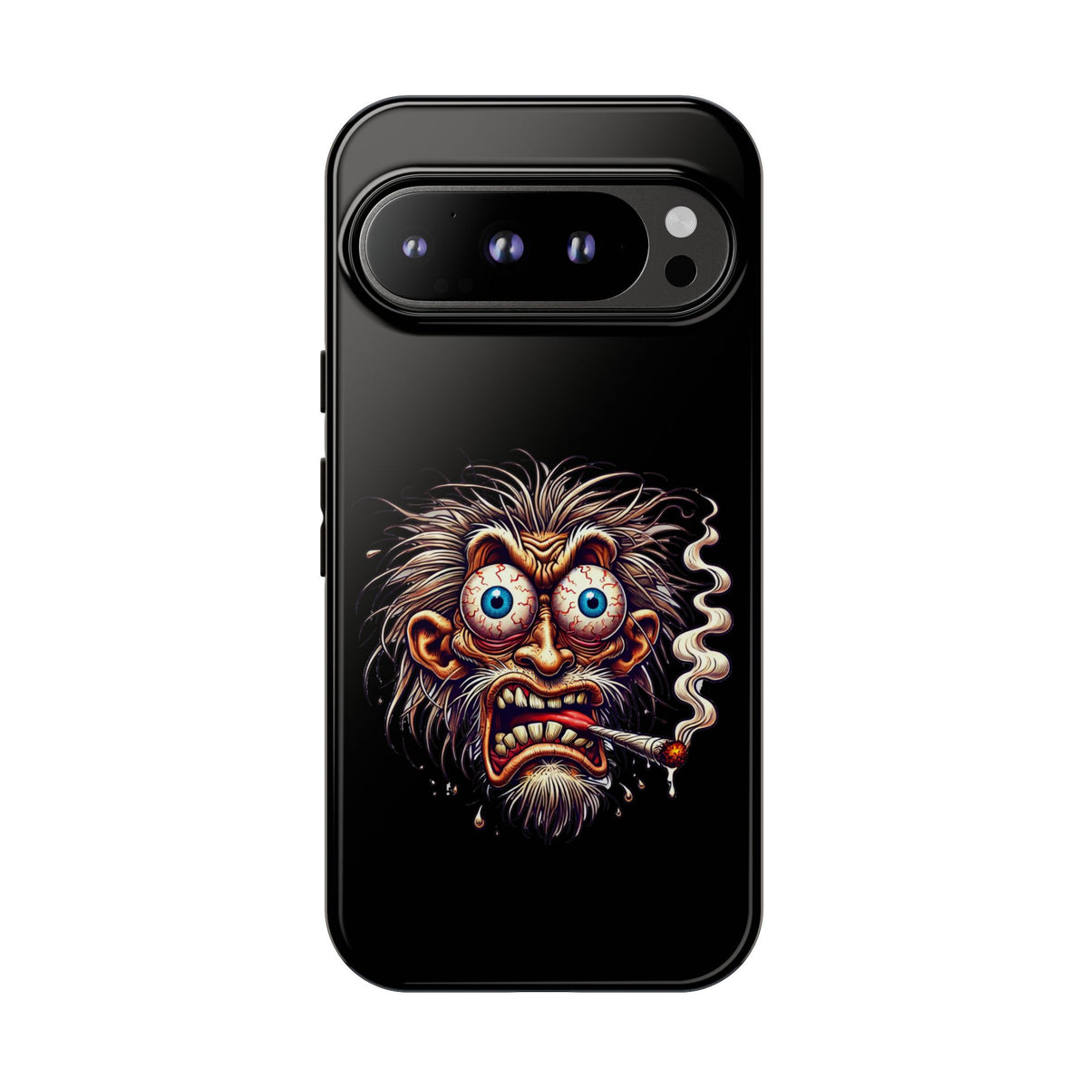 Phone Case — Wild Cartoon Monster Smoking Design