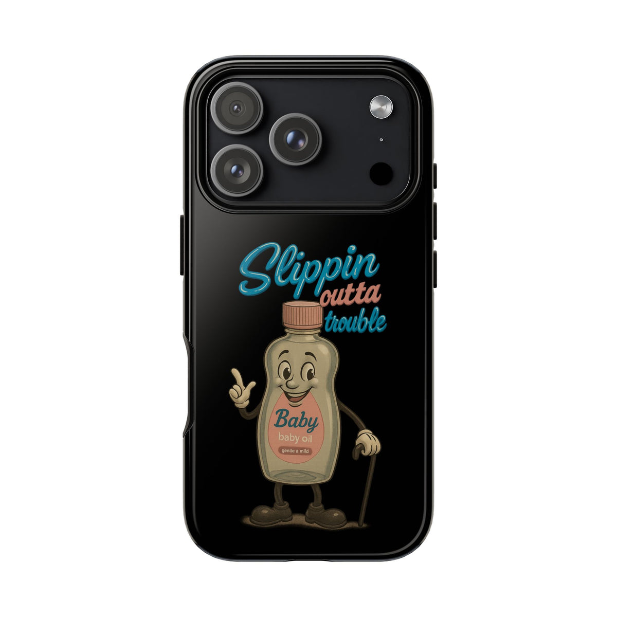 Phone Case — Retro 'Slippin Outta Trouble' Baby Bottle Design