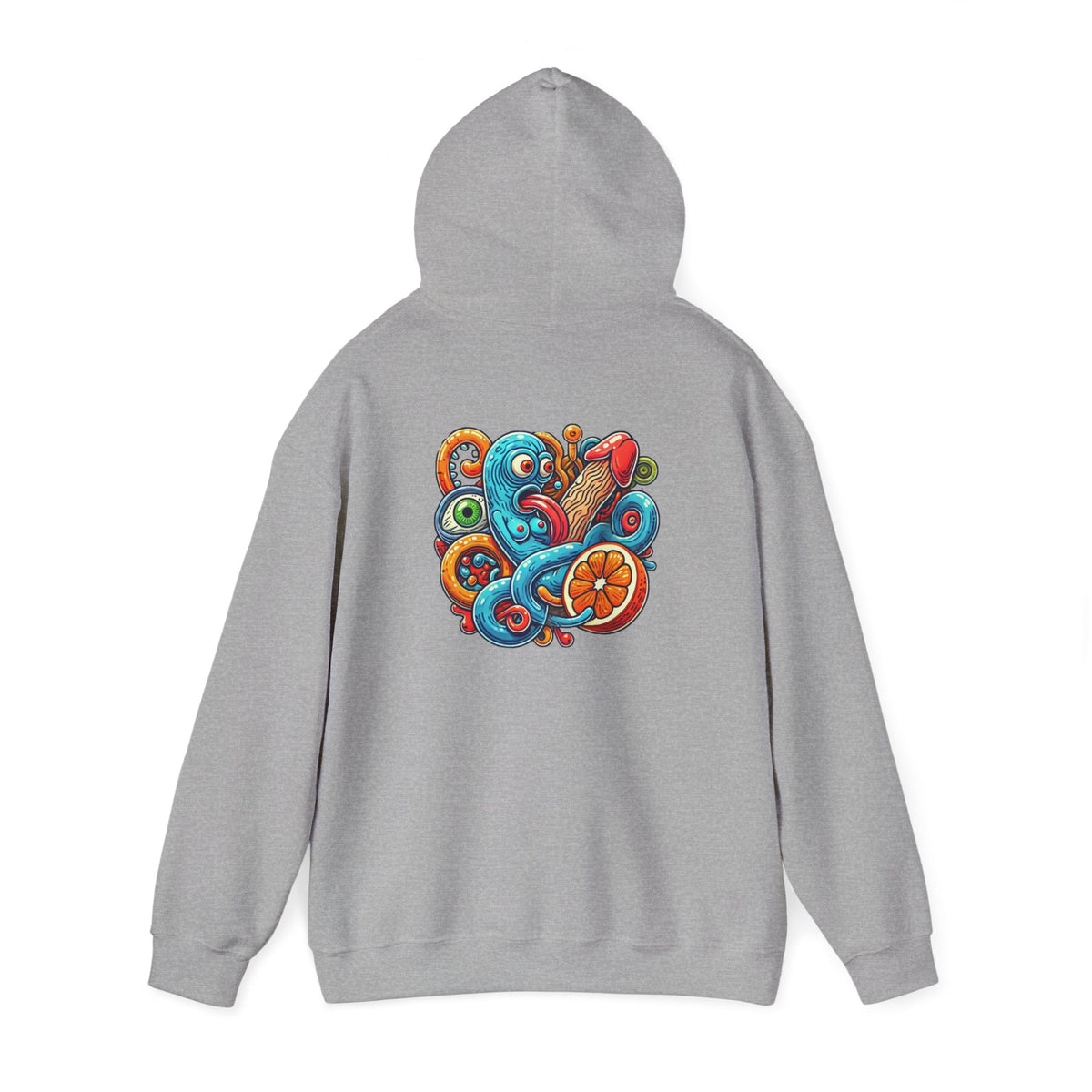 Octopus Colorful Graphic Hoodie – Vibrant Sea Creature Back Print