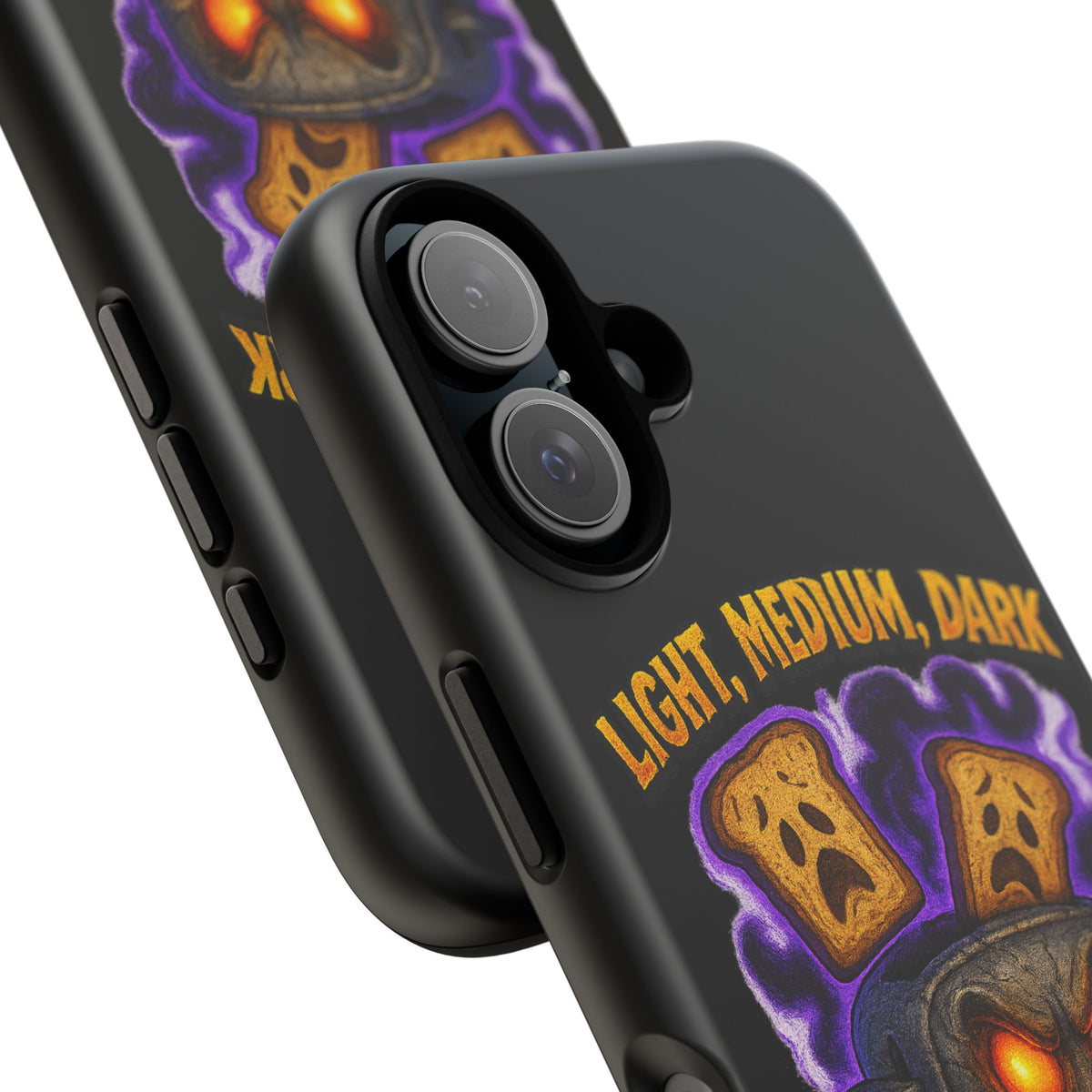 Phone Case — 'Light, Medium, Dark or Eternal Blackened Torment?' Spooky Toast & Toaster Horror Design