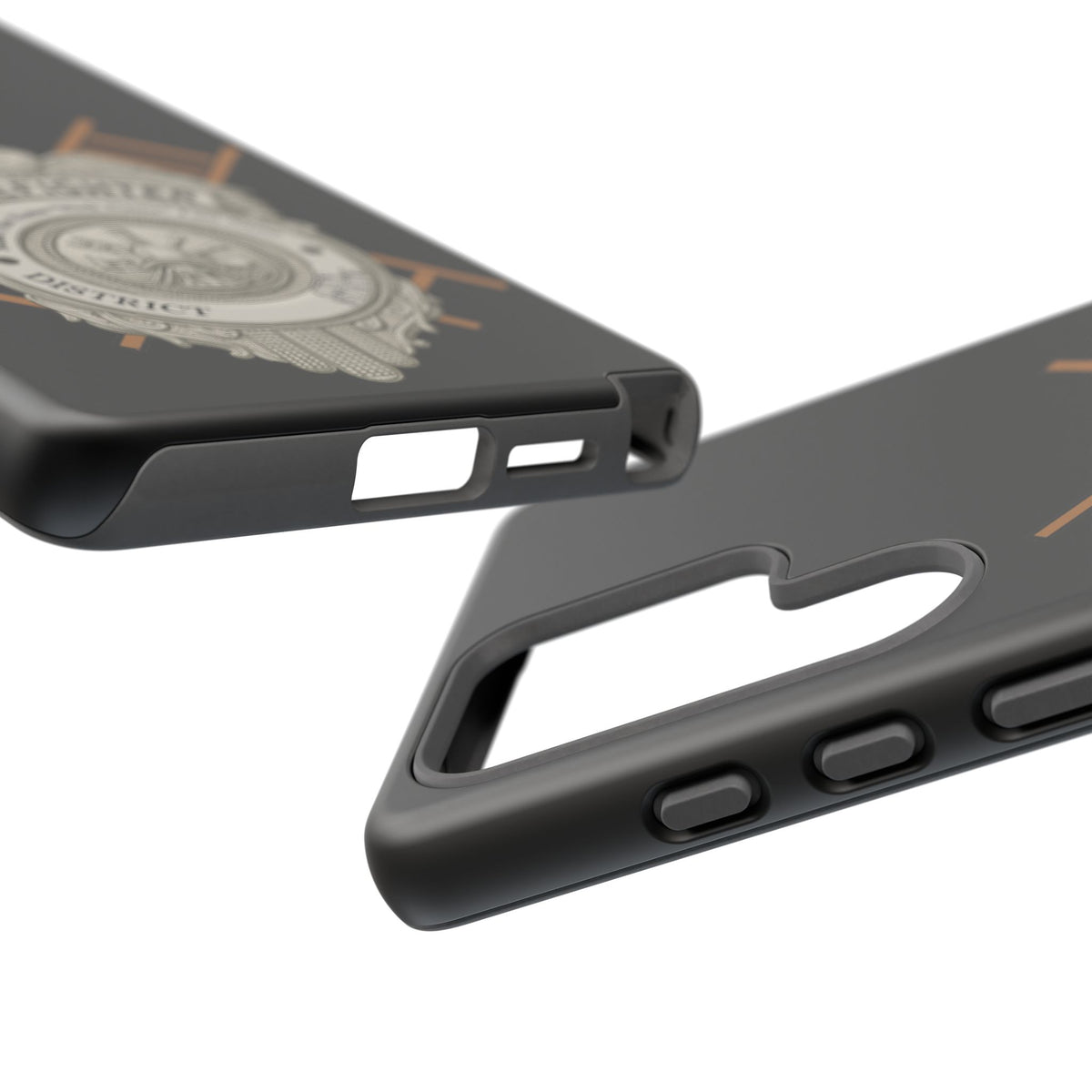 Firefighter Badge Tough Phone Case — Firefighter Helmet & Ladders Protective Case