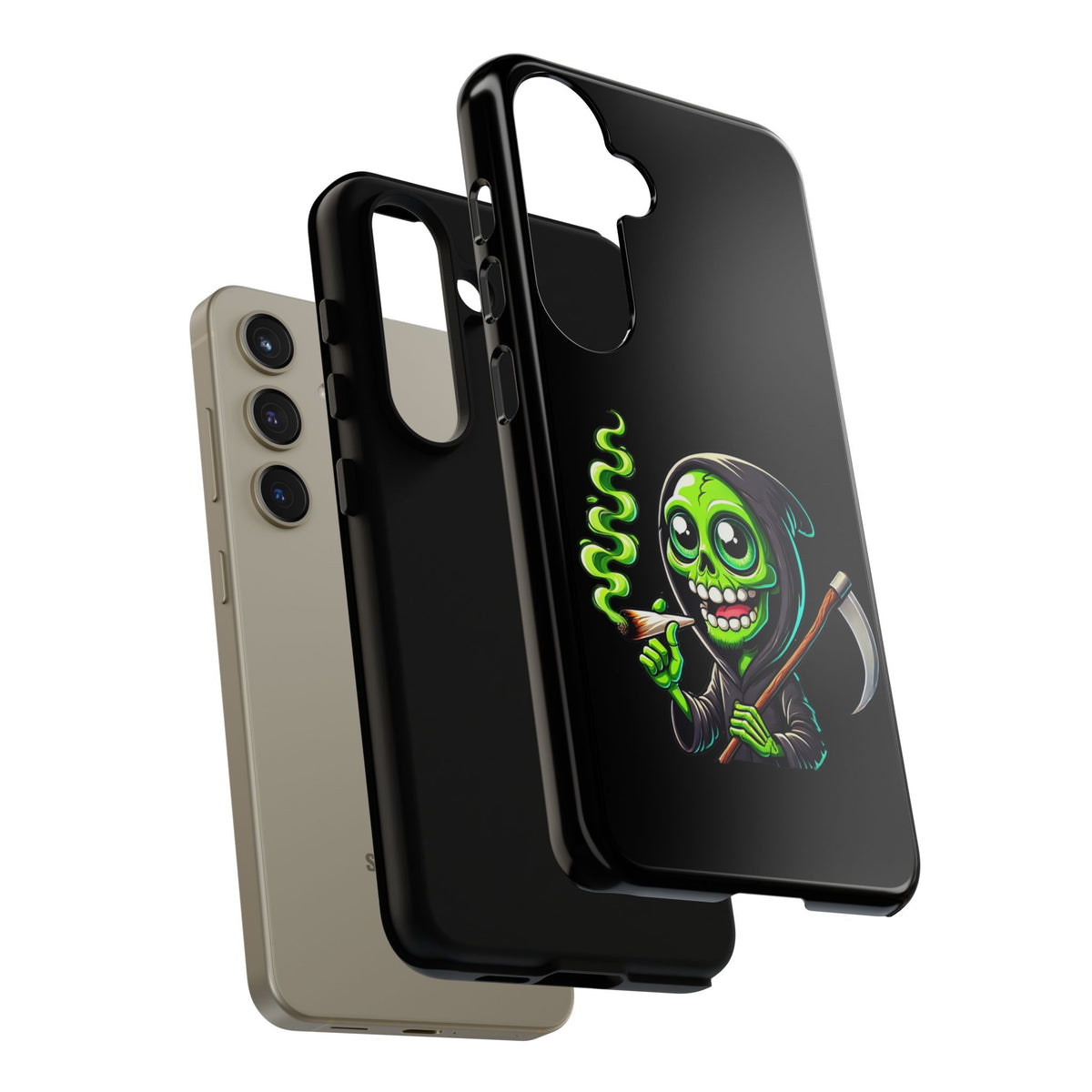 Grinning Green Reaper Phone Case