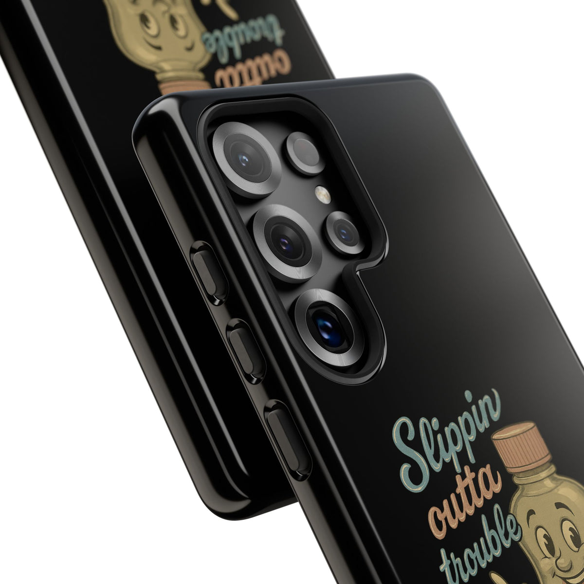 Phone Case — 'Slippin Outta Trouble' Retro Baby Oil Mascot