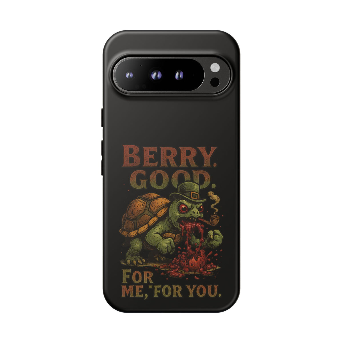 Phone Case — 'Berry Good' Zombie Turtle Graphic Tough Protective Case