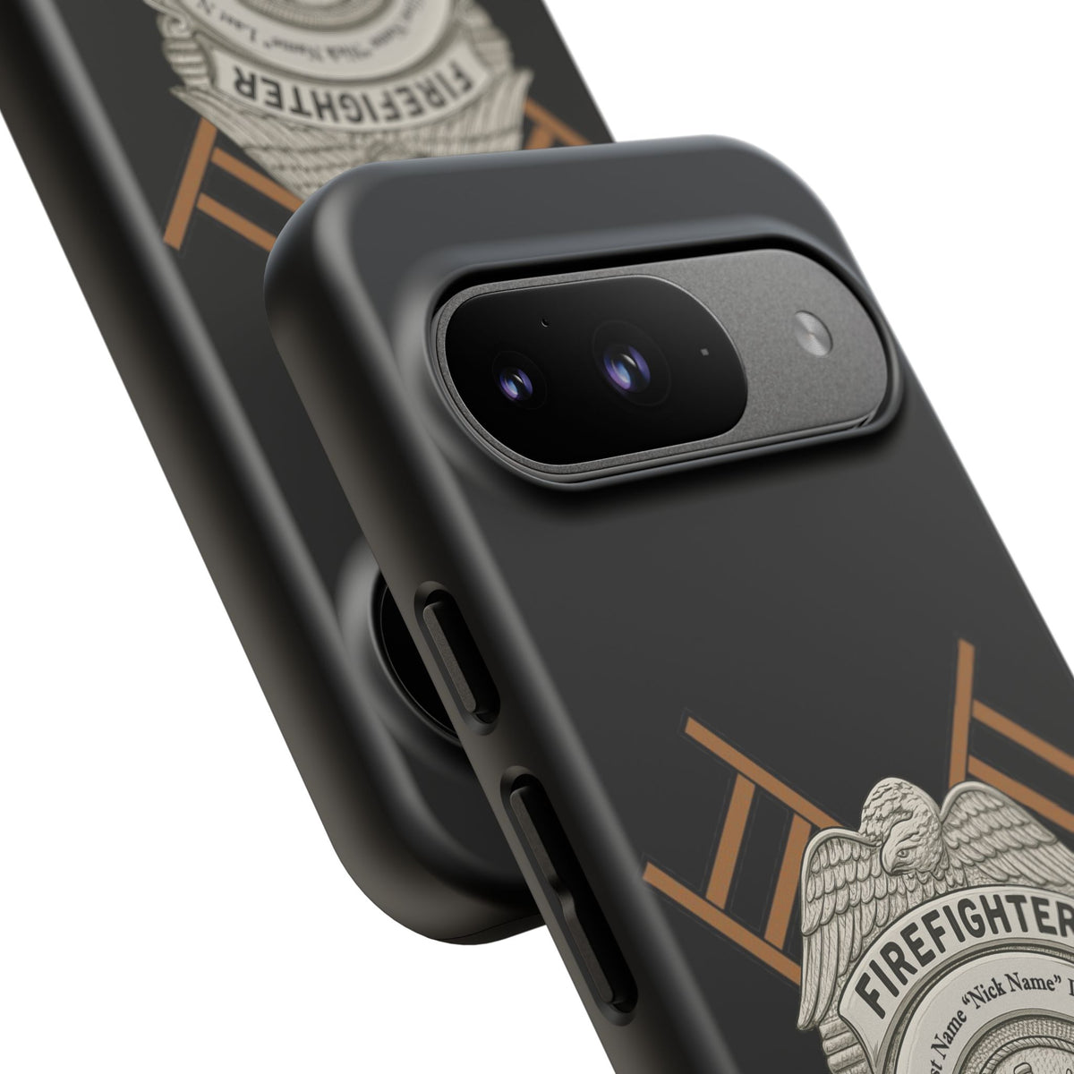 Firefighter Badge Tough Phone Case — Firefighter Helmet & Ladders Protective Case