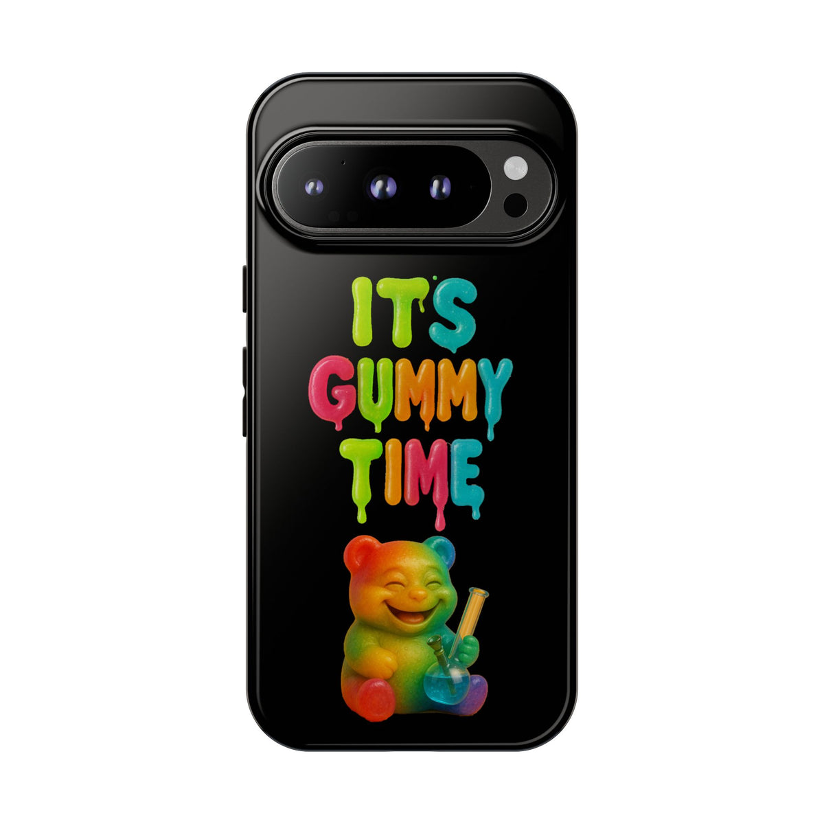 Phone Case — "It's Gummy Time" Rainbow Gummy Bear Protective Cover