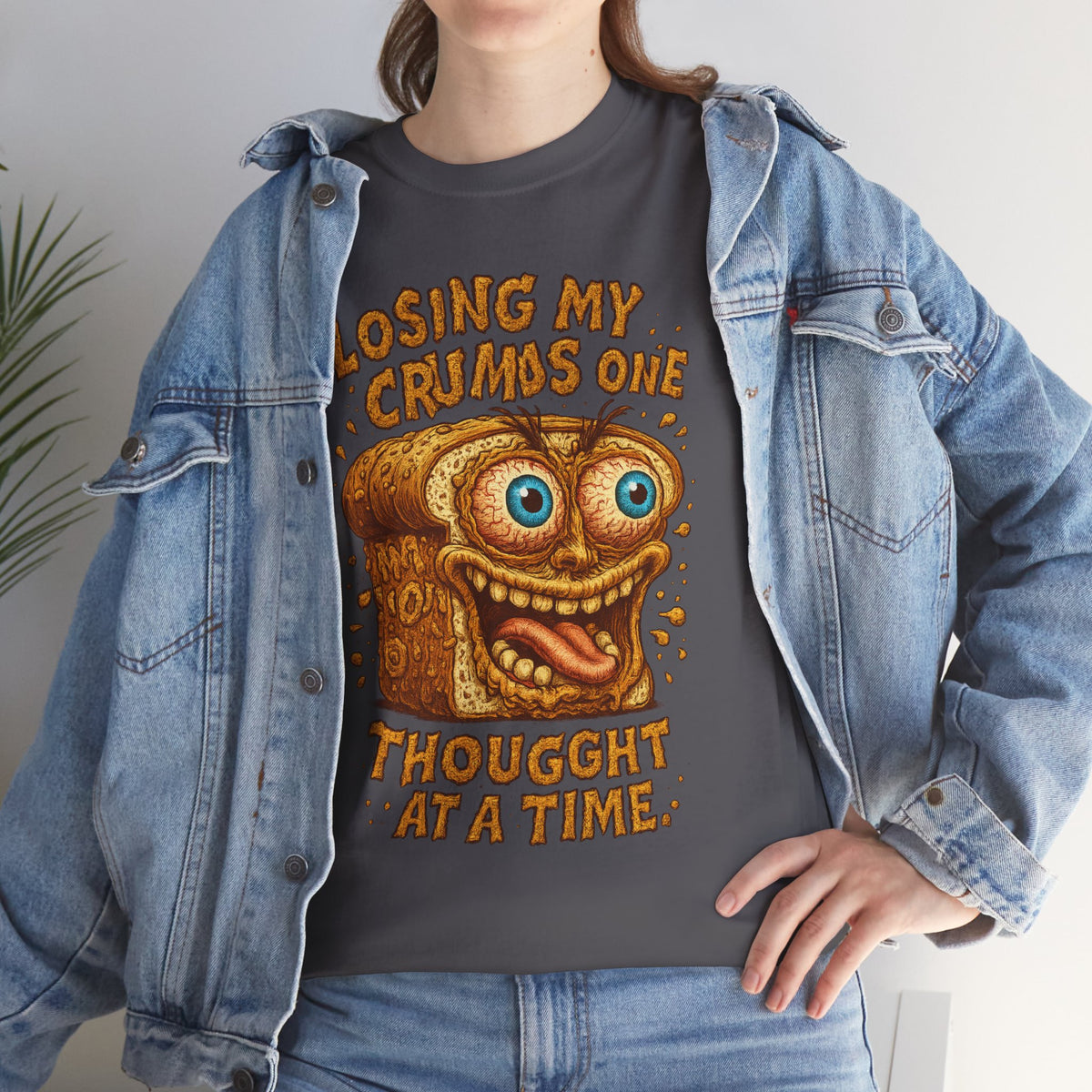 Losing My Crumbs – Funny Crazy Bread Mental Breakdown T-Shirt