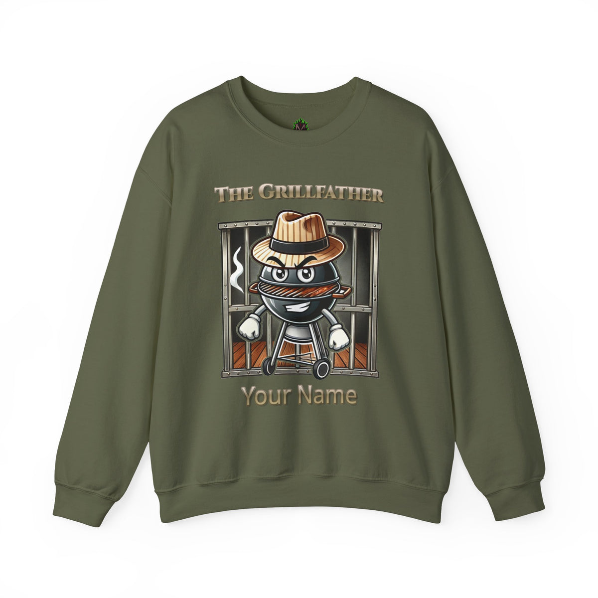 The Grillfather – Charcoal Crewneck Sweatshirt