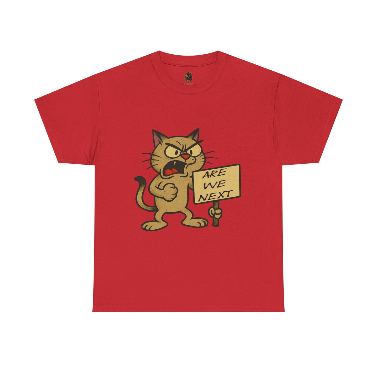 Protest Cat Unisex Heavy Cotton Tee, Funny Cat T-Shirt, Cat Lover Gift, Animal