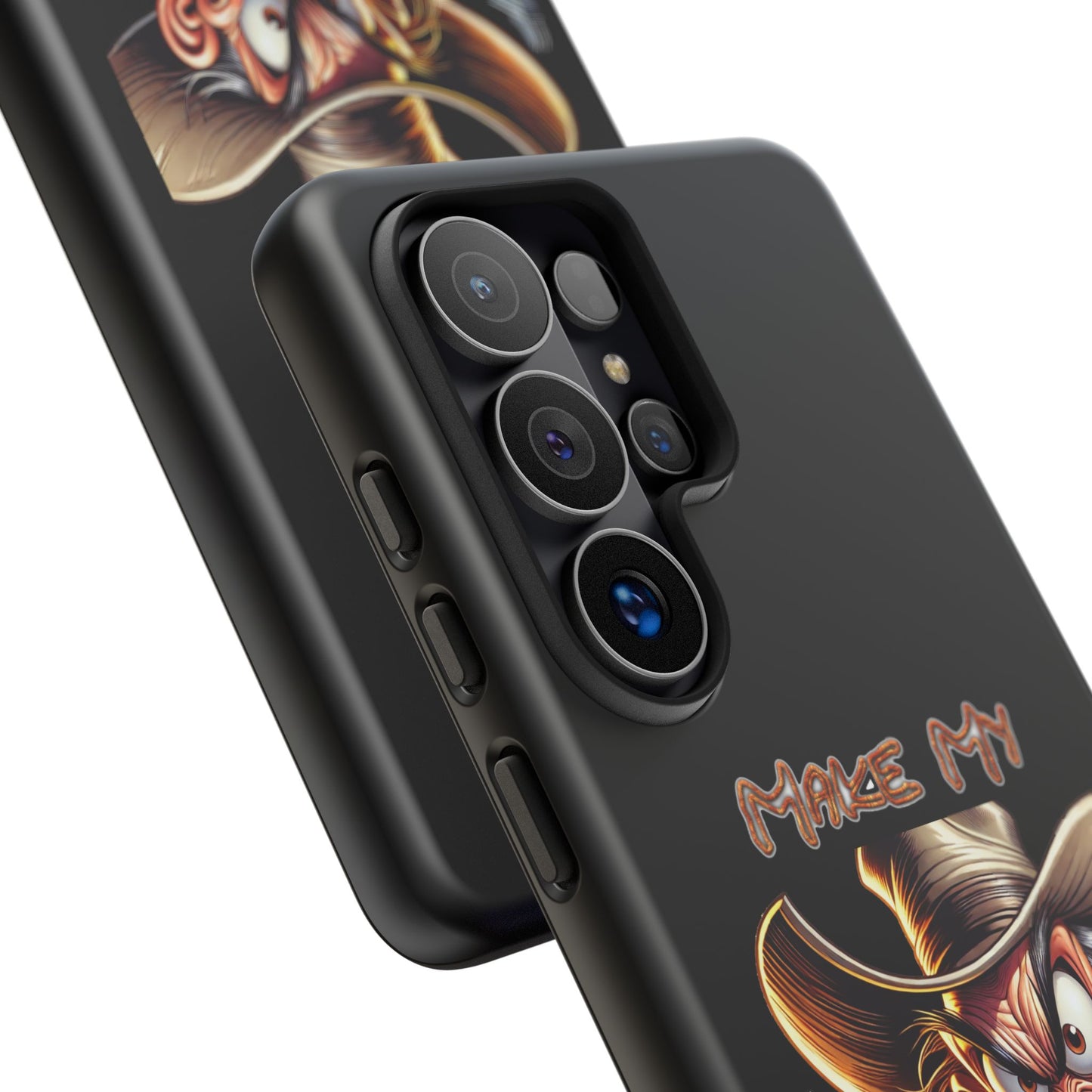 Phone Case - 'Make My Day' Cowboy Revolver Graphic Protective Case