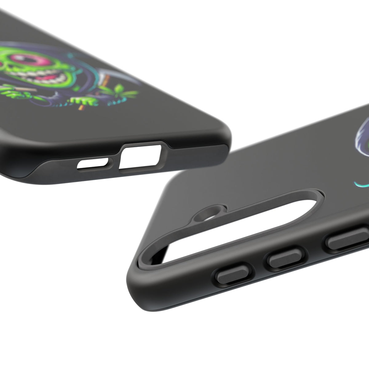 Grinning Stoner Grim Reaper Phone Case – Cannabis Skull iPhone Cover