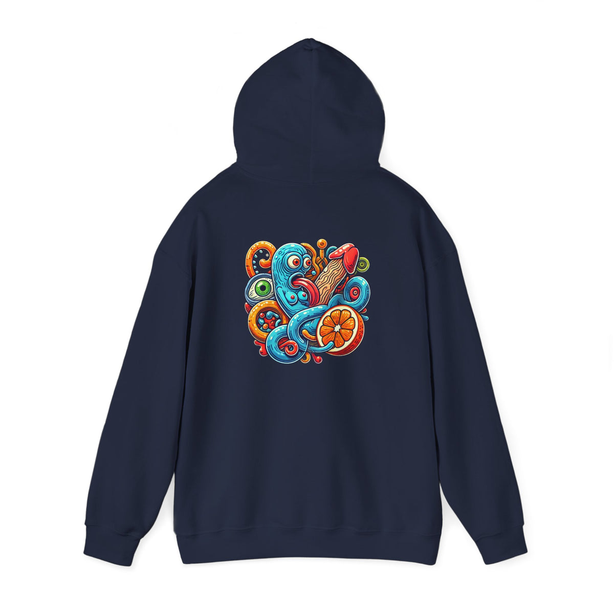 Octopus Colorful Graphic Hoodie – Vibrant Sea Creature Back Print