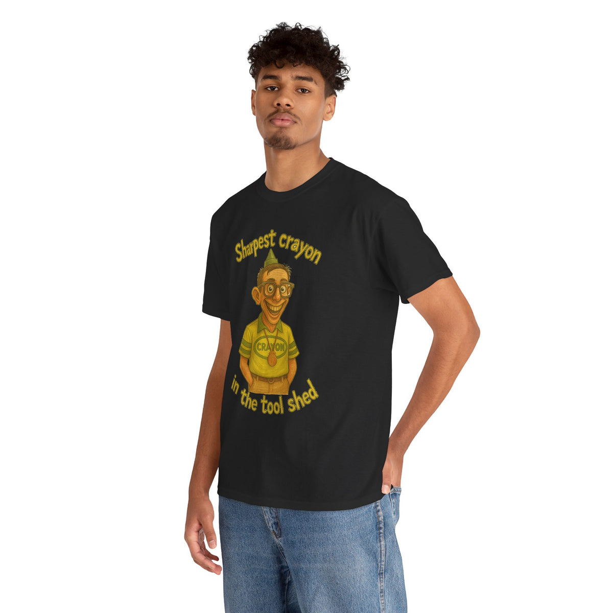 Sharpest Crayon in the Tool Shed T-Shirt | Funny Retro Character Tee