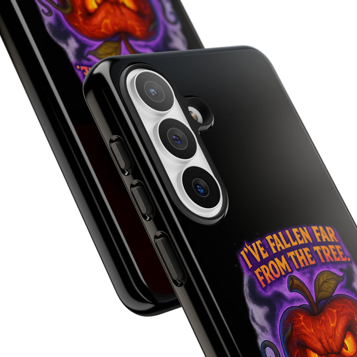 Phone Case — 'I've Fallen Far From the Tree, Straight Into Madness' Pumpkin Horror Design
