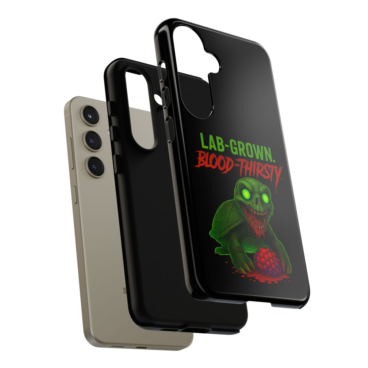 Phone Case — “Lab-Grown. Blood-Thirsty!” Green Monster Horror Design