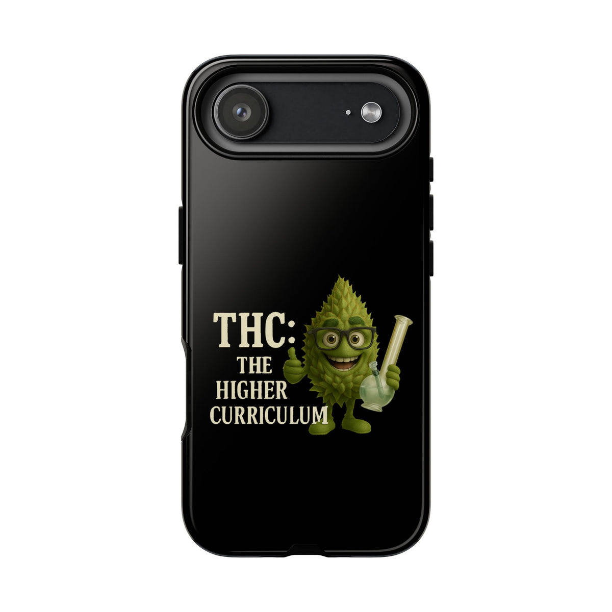 THC The Higher Curriculum Phone Case – Funny Cannabis Nug Cartoon iPhone Case