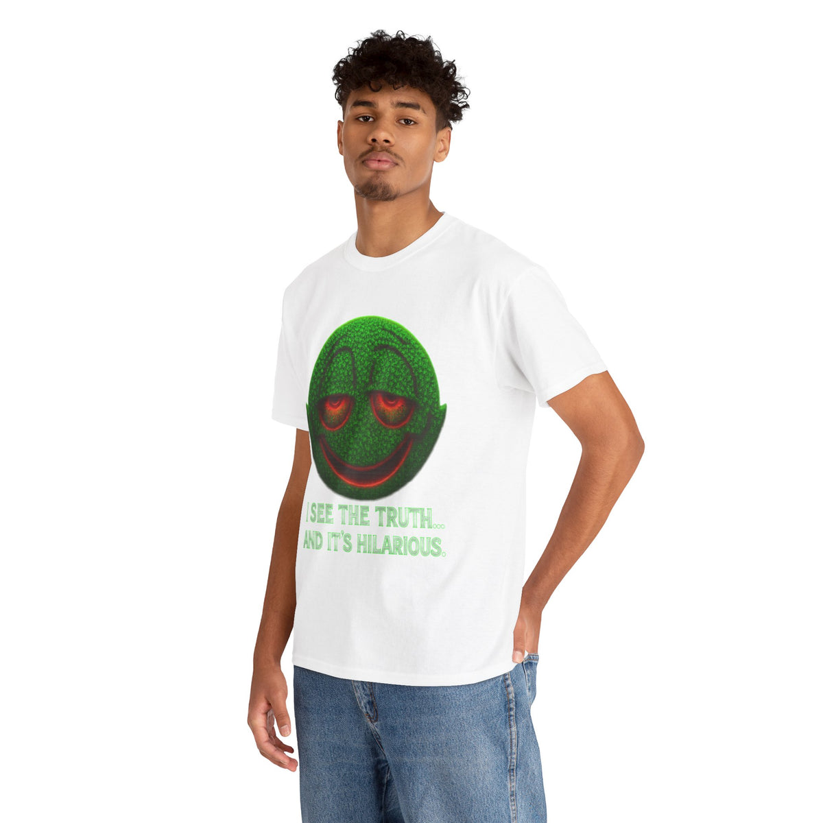 I See the Truth... and It’s Hilarious – Trippy Neon Smiley T-Shirt