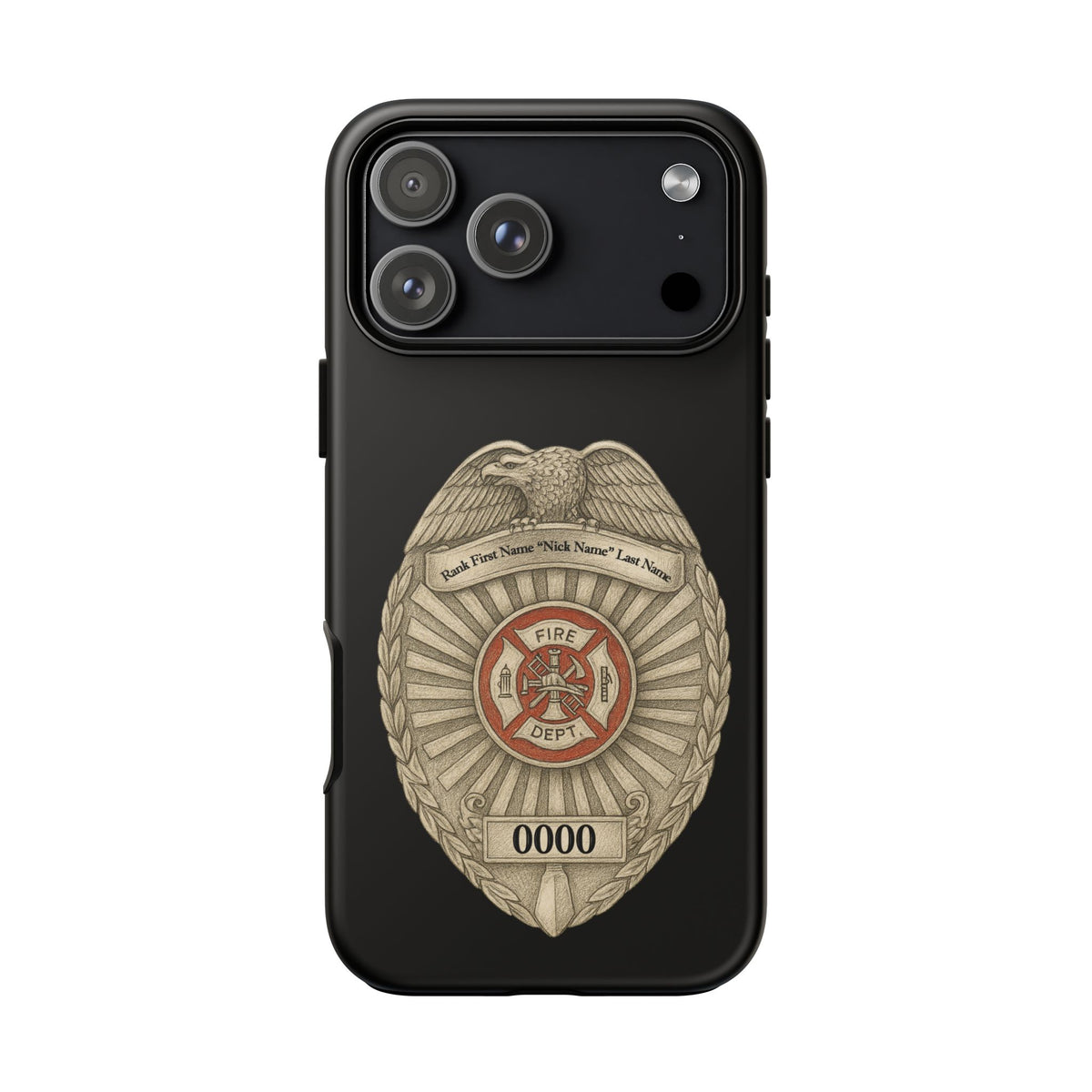 Firefighter Badge Phone Case – Personalized Dept. Emblem Tough Case