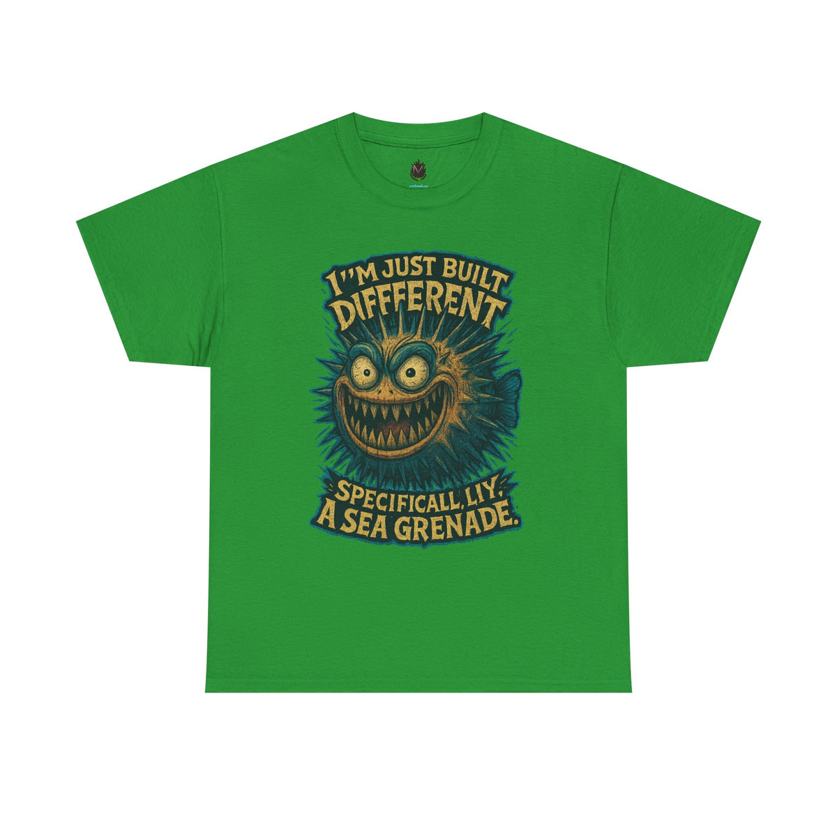 I'm Just Built Different Sea Grenade Tee | Pufferfish Illustration